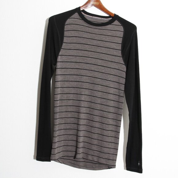 Smartwool Men's Merino Wool Mid 250 Pattern Crew Stripe Long Sleeve Size Medium - Picture 1 of 14
